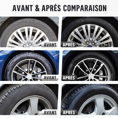 Spray Rénovateur Brillance Noire & Protection Longue Durée pour Pneus