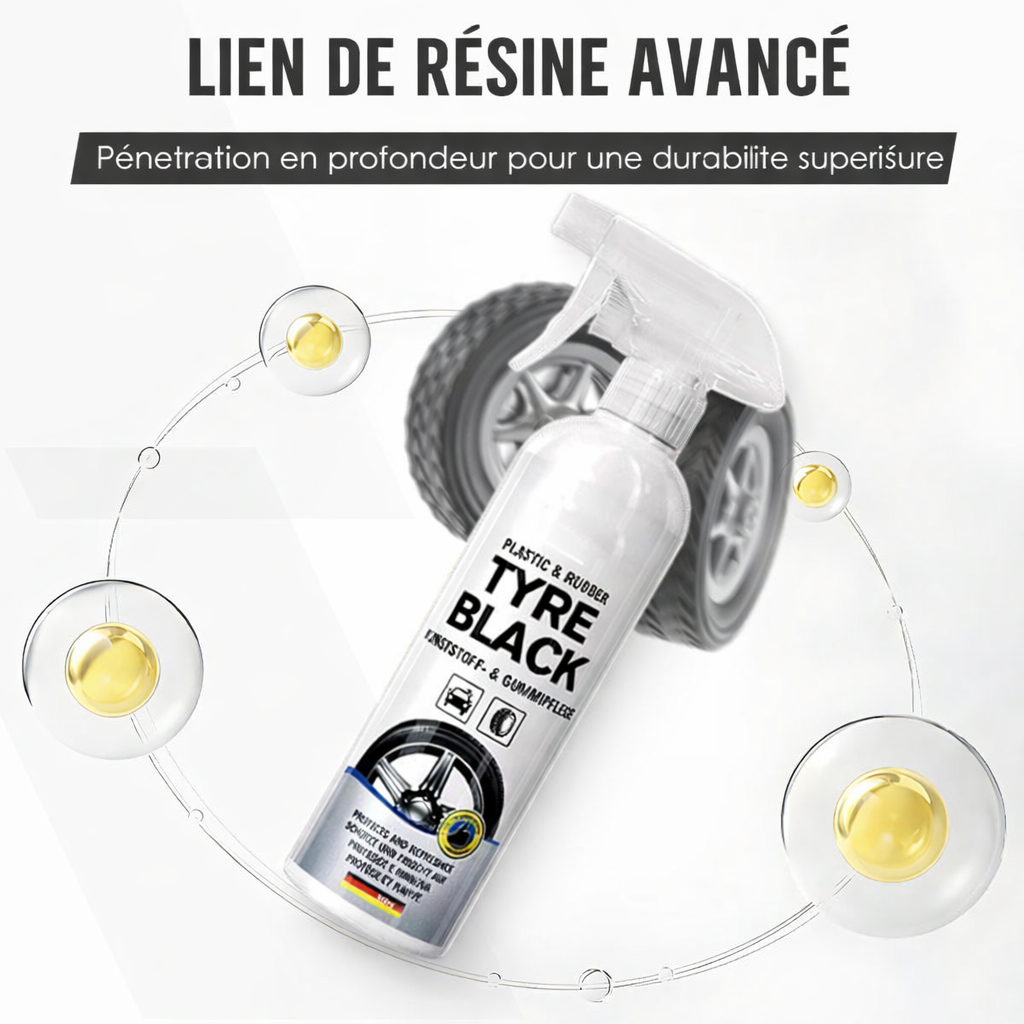Spray Rénovateur Brillance Noire & Protection Longue Durée pour Pneus