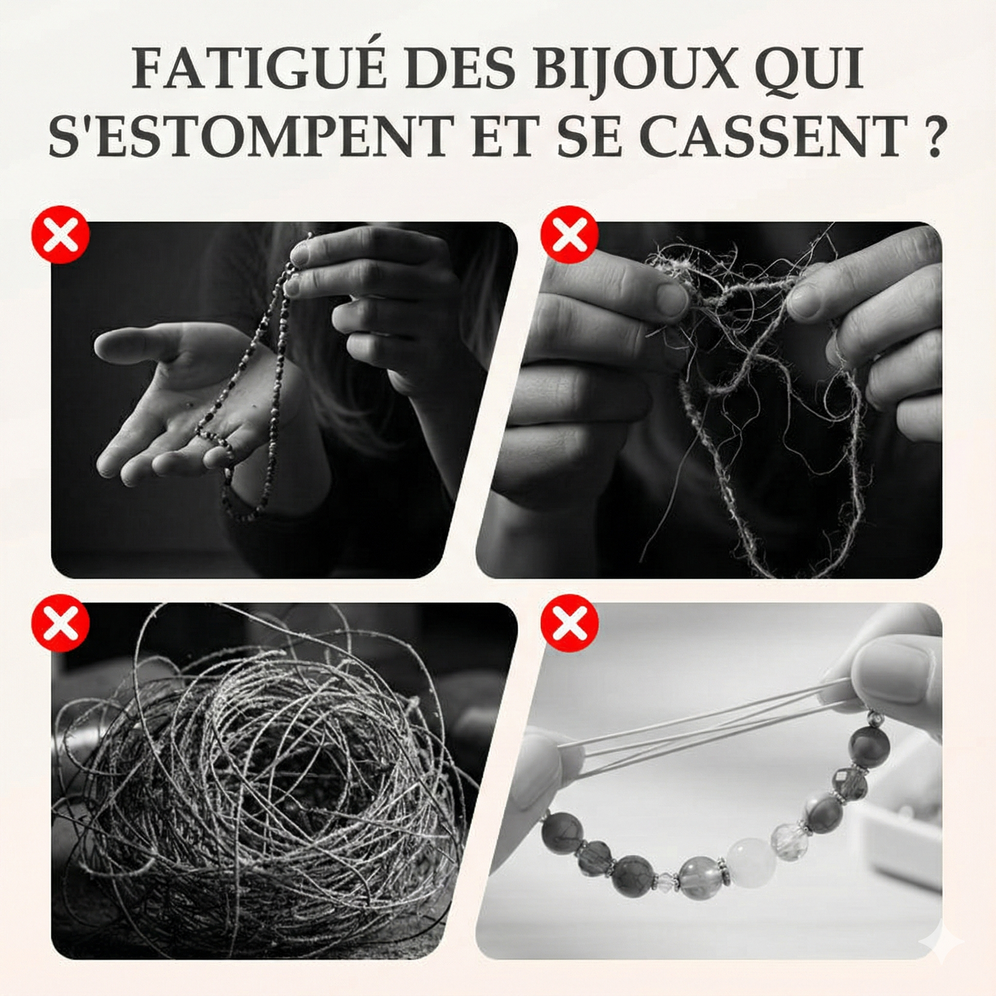 Fil Élastique Plat Haute Élasticité pour Perles