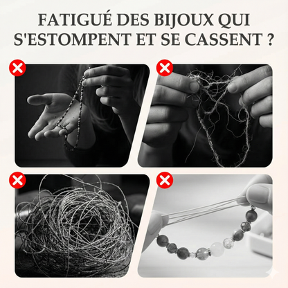 Fil Élastique Plat Haute Élasticité pour Perles