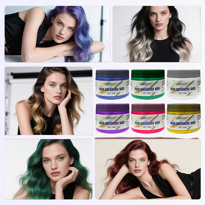 Cire Coiffante Colorante Temporaire pour le Styling des Cheveux